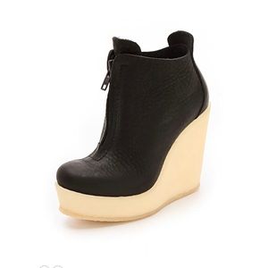 Pedro Garcia Fedora crepe wedge booties